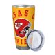 thumbnail image 2 of Taza térmica duradera de acero inoxidable 304 con temática del equipo de fútbol de los KC Chiefs con tapa y pajita Taza térmica de acero inoxidable de 20 oz Taza para automóvil Adecuada para bebidas, 2 of 8