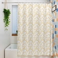 thumbnail image 3 of Yellow Spring Floral Waterproof Shower Curtain, Large 72"x84" Washable Polyester Fabric Shower Curtains for Bathroom, Elegant Watercolor Summer Botanical Decorative Bathtub Curtain Sets with Hooks, 3 of 9