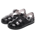 thumbnail image 2 of Xfvqtps Kids Girls Jelly Sandals Closed Toe Princess Flat Thick Sole Summer Beach Waterproof Fisherman Gladiator Sandals, 2 of 8