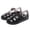 Black, variant on PVC Jelly Sandals for Girls Roman Style Full Coverage Toe Adjustable Strap Soft Sole Waterproof Beach Sandals Easy to Clean One Pair