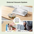 thumbnail image 3 of Bonsenkitchen Vacuum Sealer, Stainless Steel Food Sealer with Built-in Cutter and Bag Storage, include 1 Roll Bag & Vacuum Bags, 3 of 10