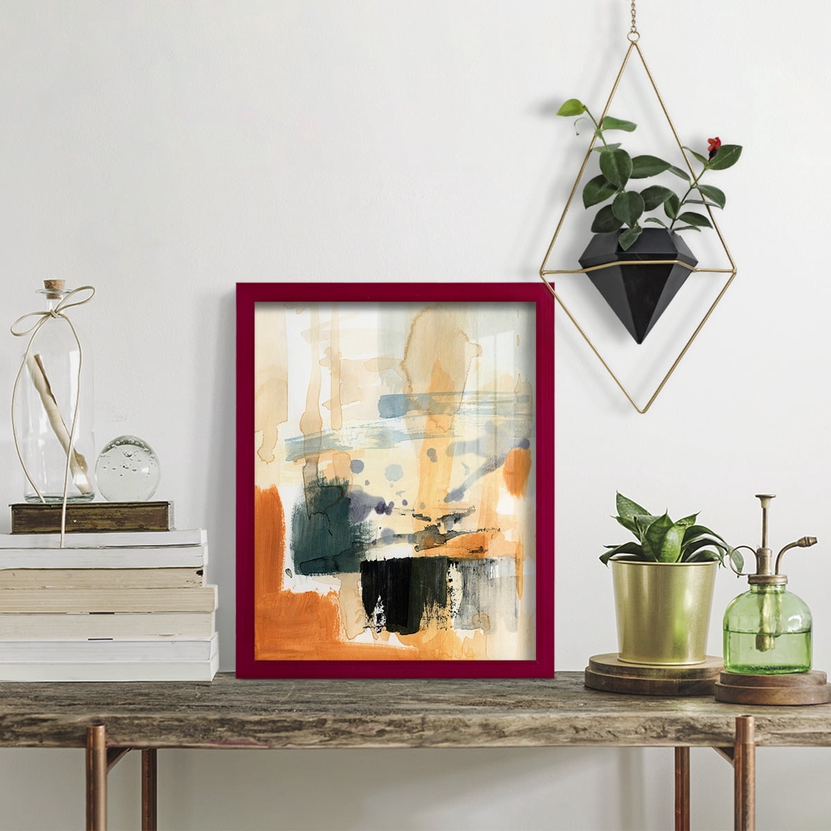 Seria III - Framed Print w/glass - Cherry Red