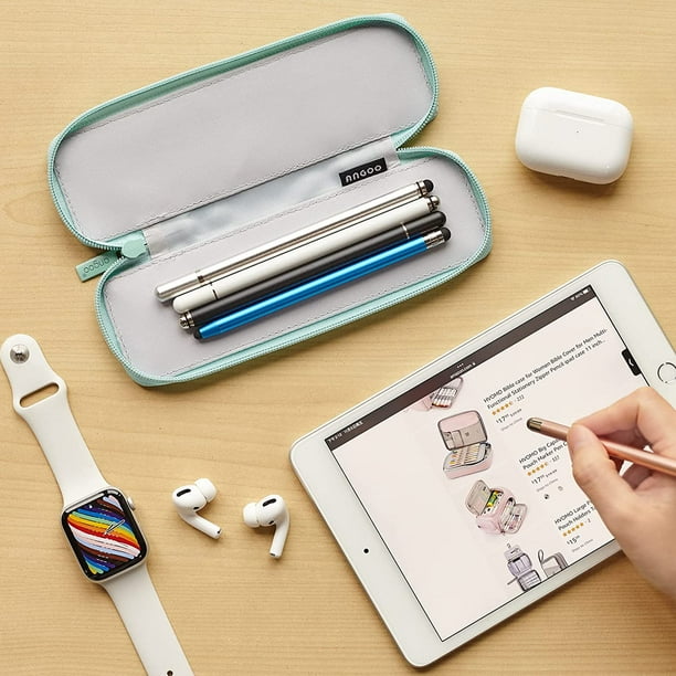 Pencil Case Small Pencil Pouch Portable Pen Bag for Office School Teen Girl Boy Men Women Adult Black