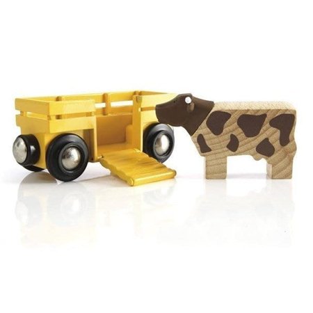 メール便OK 木のおもちゃ ブリオ BRIO 木製レール 牛とワゴン 3歳 おもちゃ 知育玩具 入園 入学