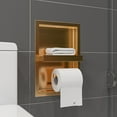 thumbnail image 3 of ALFI brand ABTPNP88-BG Brushed Gold PVD Stainless Steel Recessed Toilet Paper Holder Niche, 3 of 8