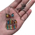 thumbnail image 2 of Cat Necklace with Books Book Themed Cat Necklace, 2 of 5