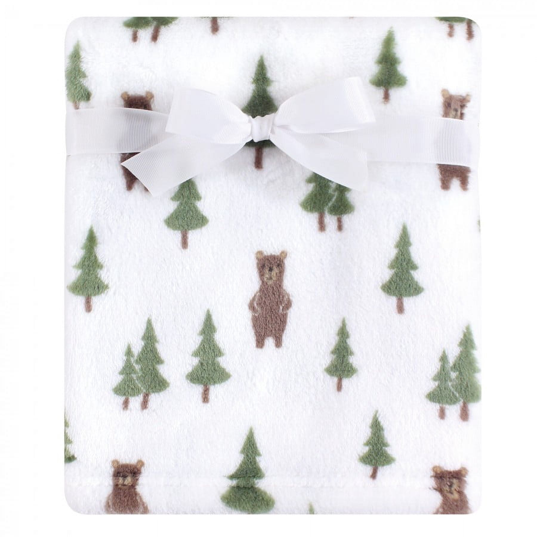 Hudson Baby Infant Boy Plush Blanket with Toy, Forest Bear, One Size