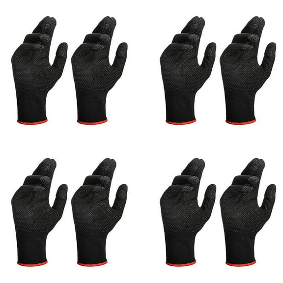 8Pcs Game Gloves for Sweat Proof Non-Scratch Sensitive Screen Gaming Finger Thumb Sleeve Gloves,8 x Game Gloves,Black