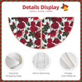 thumbnail image 3 of Bingfone Christmas Tree Skirt Mat Christmas Decoration Interior 30" -Rose Flowers, 3 of 6