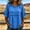 Blue, variant on Summer Sales Womens Summer Tops Stylish Fringe Decor Crew Neck Short Sleeve Casual Blouse Oversized Tshirts for Women Under 12$