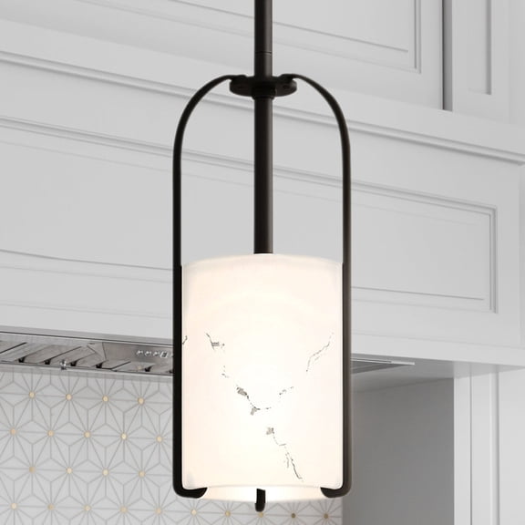 Luxury Mid Century Modern Pendant, Matte Black, UQL5351