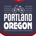 thumbnail image 4 of Inktastic Portland Oregon Biking Boys or Girls Baby Bib, 4 of 4