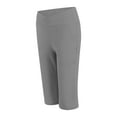 thumbnail image 5 of vigerkar Womens Summer Yoga Capri Pants High Waist Capri Leggings with Pockets Wide Leg Quick Dry Exercise Workout Pants Grey, M, 5 of 6