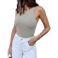 thumbnail image 2 of Body sexy sin mangas con cuello halter en la espalda para mujer Adepaton WMZY-755-6, 2 of 6