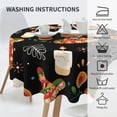 thumbnail image 6 of XMXT Waterproof Table Cloth, Mexican Hat Decor Print Polyester Round Tablecloth for Dining Room Party Decor Tablecloths, 60 inches, 6 of 8