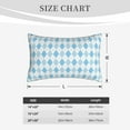 thumbnail image 6 of Haiem Pillowcase for Hair and Skin Queen - Blue and White Squares Printed Soft Pillowcase with Envelope Closure-20"x30", 6 of 9