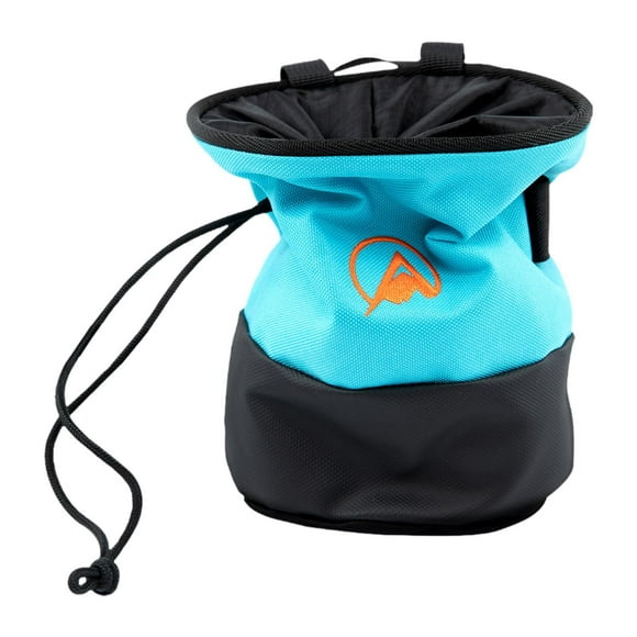 Siruishop Chalk Bag Bouldering Chalk Bucket for Rock Climbing Weightlifting Gym Sports Blue