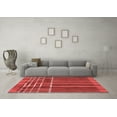 thumbnail image 3 of Ahgly Company Indoor Square Abstract Red Modern Area Rugs, 8' Square, 3 of 4