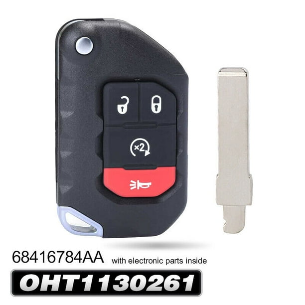 Smart Remote Key Fob for Jeep Wrangler Gladiator 2018-2021 OHT1130261 68416784AA Smart Remote Key Fob for Jeep Wrangler Gladiator 2018-2021 OHT1130261 68416784AA