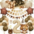 thumbnail image 3 of YANSION 2nd Birthday Decorations, Boho Birthday Decoration, Bear Theme Party Decoration with Giant Bear Foil Balloon,  Number 2 Balloon, Beige Coffee Balloon for Boys Girls Baby 2 Year Old Birthday, 3 of 8