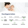 thumbnail image 2 of 100% Organic Cotton Fitted Sheets Full Size, Cool Percale Weave Lightweight, Snug-Fit, Crisp, Fitted Full Sheet Only, Easy Use Full Fitted Sheets (Light Gray), 2 of 5