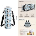 thumbnail image 5 of HUIACONG Cloud Snow Penguin Kids 17 Inch Backpack 4 Piece Set Lunch Bag, Pencil Case & Water Bottle Sleeve, Adjustable Chest Buckle, for Grades 2-7, 5 of 7