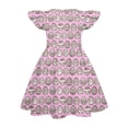 thumbnail image 4 of CCRFTGI Easter Dresses for Girls Size 7 Funny Easter Egg Print Swing Ruffle Sleeve Trendy A-Line Dress Holiday Summer Girls School Outfit for Kids Pink 11-12 Years, 4 of 4