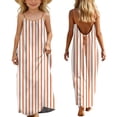 thumbnail image 2 of SROBPTY Girls Summer Dress Print Crew Neck Spaghetti Strap Back Drawstring Long Sundress for 5-14 Years, 2 of 5