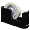 3m/commercial Tape Div. Heavy Duty Weighted Desktop Tape Dispenser, 1"/3" Core, Plastic, Black