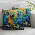 thumbnail image 3 of ONETECH Decorative  Throw Pillowcases Watercolor Lovely Animal Parrot Cute Birds Patten Cushion Pillow Covers for Outdoor/Indoor Couch Pillows Decor, 3 of 5