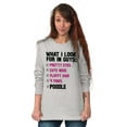 thumbnail image 5 of What I Look For In Guys Poodle Lover Women's Long Sleeve T Shirt Brisco Brands S, 5 of 6
