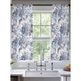 thumbnail image 2 of Blue Floral Sheer Curtains 63 Inch Length 2 Panels Set Window Treatments, Spring Botanical Flowers Leaves Vintage Rod Pocket Semi Curtains for Living Room/Bedroom/Kitchen Décor, 104"W x 63"L, 2 of 7