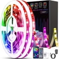 thumbnail image 1 of Led Lights for Bedroom 100ft(2 Rolls of 50ft) Smart Music Sync Color Changing LED Strip Lights with App and Remote Control RGB LED Strip, LED Lights for Room Home Party Decoration, 1 of 7