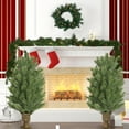 thumbnail image 3 of Dbuoem Artificial Cedar Topiary Tree with Stake Lifelike Faux Cedar Pines Christmas Tree Simulated Shrubs for Front Porch Outdoor Decor, 3 of 8