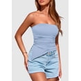 thumbnail image 4 of Top Bandeau PRETTYGARDEN Verano 2025 Sin Tirantes Azul Claro Talle S, 4 of 6