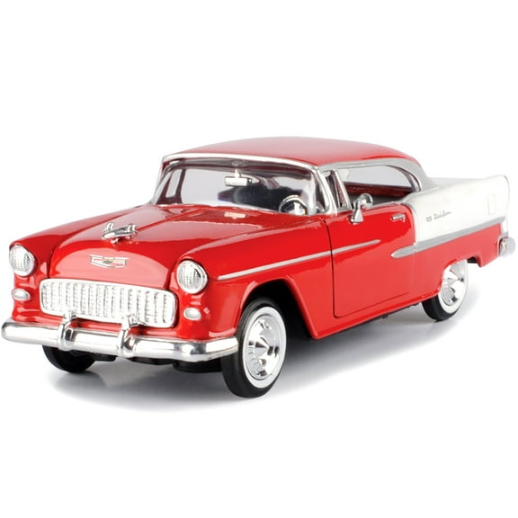 1955 Chevrolet Bel Air Red 1/24 Diecast Model Car by Motormax