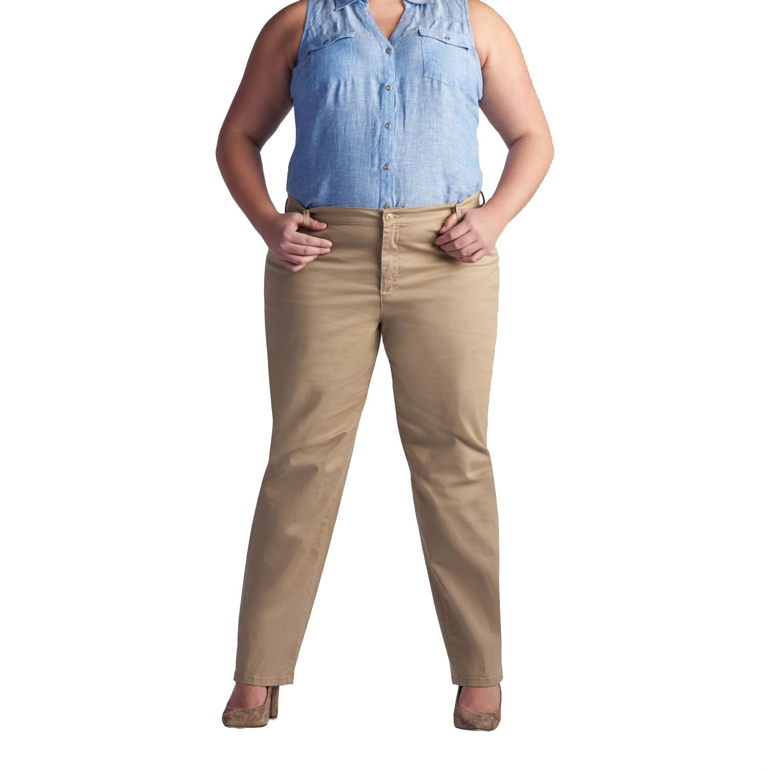 Lee Women's Plus Relaxed Fit Straight Leg Pants