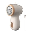 thumbnail image 4 of Rirool USB Rechargeable Fabric Shaver, Lint Remover with 3 Stainless Steel Blades & Digital Display, Portable Clothes Defuzzer for Sweaters & Blankets, Off-white, 4 of 8