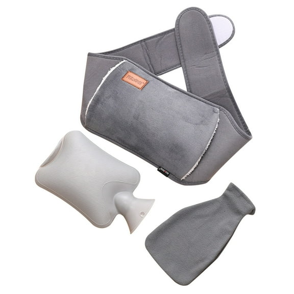 Dnogom Waist & Stomach Warm Belt Hot Water Bag Set,1L PVC Rubber Water Bag Ideal Gift for Girlfriend Mom Father(47.24" Belt   Cloth Cover)