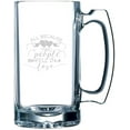 thumbnail image 1 of All Because 2 People Fell In love Wedding Quotes Etched 25oz Beer Mug, 1 of 1