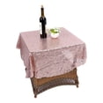 thumbnail image 2 of Mantel de lentejuelas de 47'' en oro rosa brillante para bodas y banquetes, redondo y radiante, 2 of 4