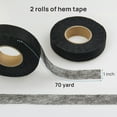 thumbnail image 2 of NOGIS 140 Yards Stitch Witchery Hemming Tape,1 inch Iron Hemming Tape, 2 Rolls Iron on Tape for Hemming,Hem Tape No Sewing No Iron Tape, Fusible Tape Adhesive for Curtain, Pants, Clothes(Black), 2 of 7