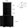 Furmax Corner Bookcase with Storage, Corner Bookshelf Stand Storage