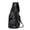 Black, variant on Leather Sling Bag Crossbody Backpack for Men Women, Travel Outdoor Camping Chest Bag with USB Port for Charging, Lightweight Leather Daypack for Hiking Daily Commute (Light Brown)