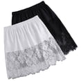 thumbnail image 5 of 2 piezas de falda interior de moda, falda inferior, falda de extensión para camisa de barrido para mujeres y niñas, 5 of 5