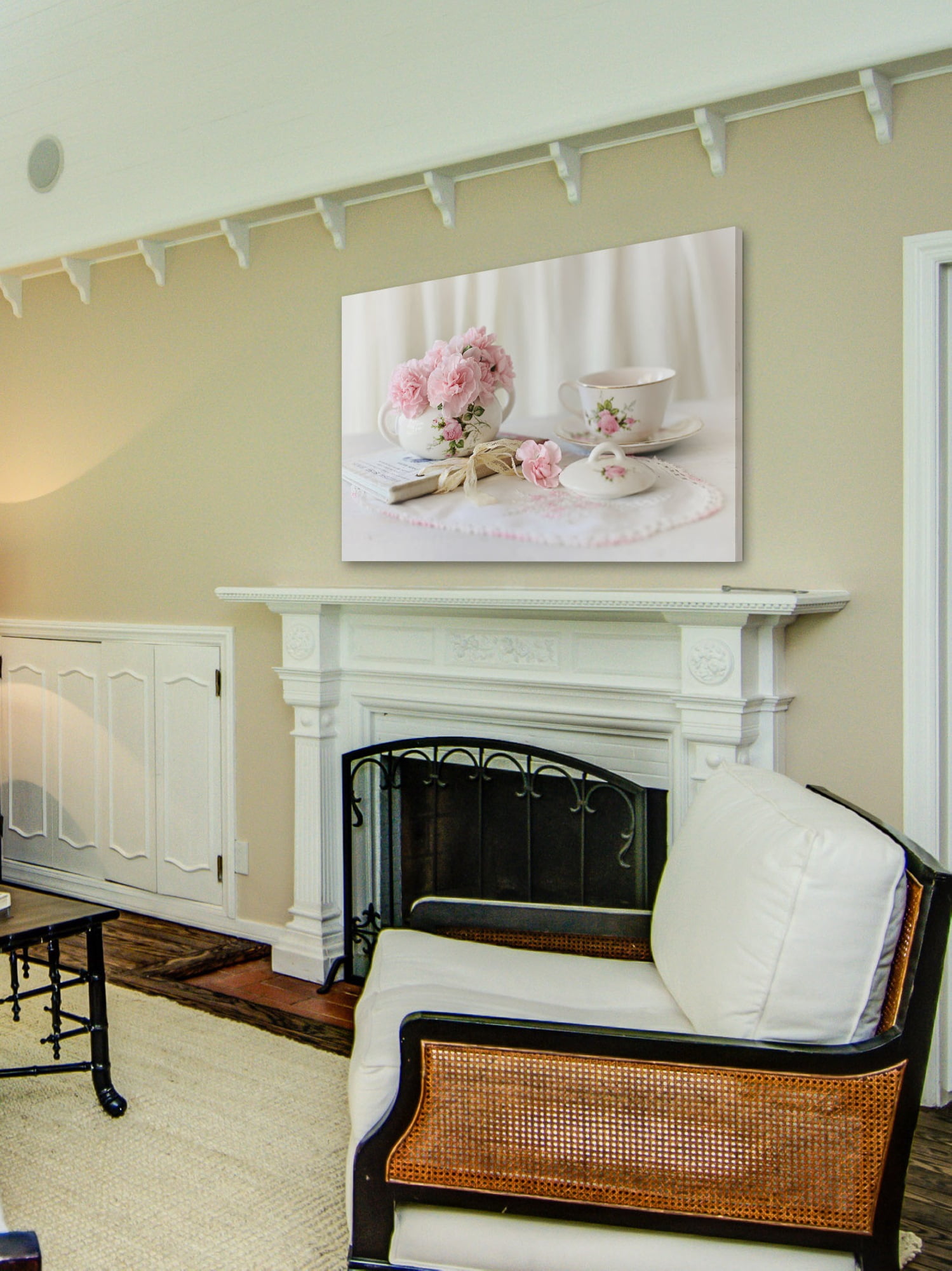 Marmont Hill 'Pink Tea Party' by Sylvia Cook Painting Print on Wrapped Canvas