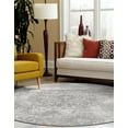 thumbnail image 5 of Unique Loom Sofia Collection Area Rug - Grand (7' 1" Round Light Gray/Ivory), 5 of 7