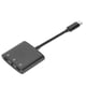 thumbnail image 4 of Adaptador de audio 3 en 1 USB C a 3,5 mm Tipo C a 3,5 mm y conector para auriculares USB C y puerto de carga Negro espacial, 4 of 5