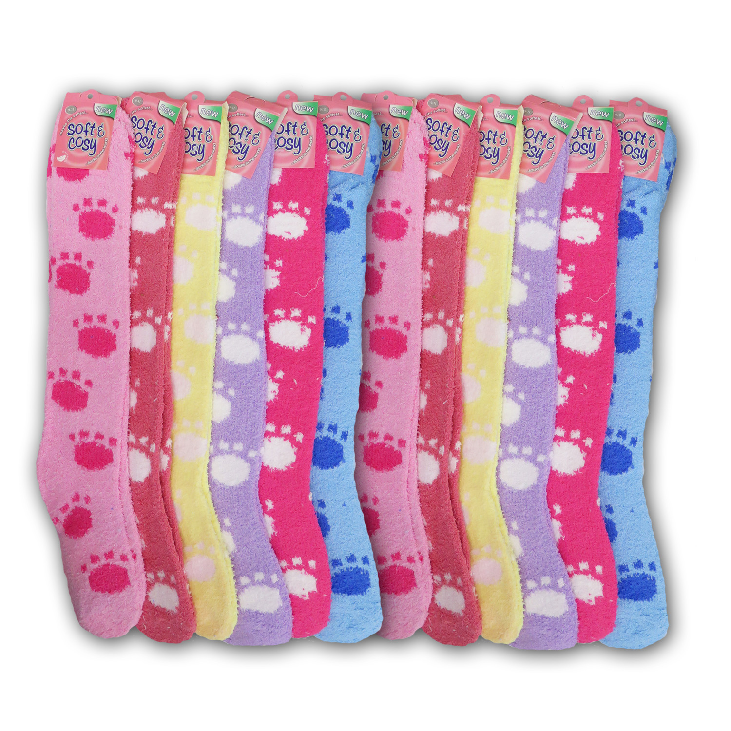 Value Pack of Knee High & Crew Length Colorful Thick, Soft, & Cozy