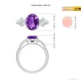 thumbnail image 4 of ANGARA Natural 2.28 Ct. Amethyst with Diamond Classic Ring in 14K White Gold for Women (Ring Size: 11.5), 4 of 9